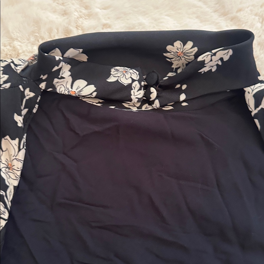 Free People Black Floral satin dress, L - Picture 10 of 14